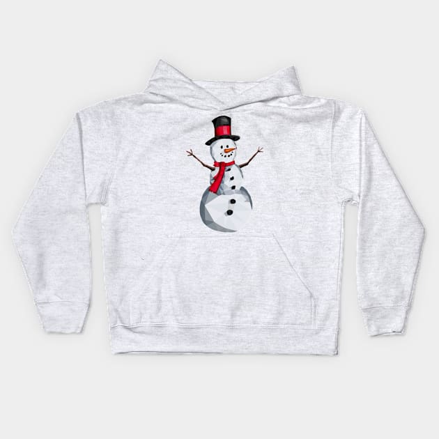 Snowman Kids Hoodie by DROLO